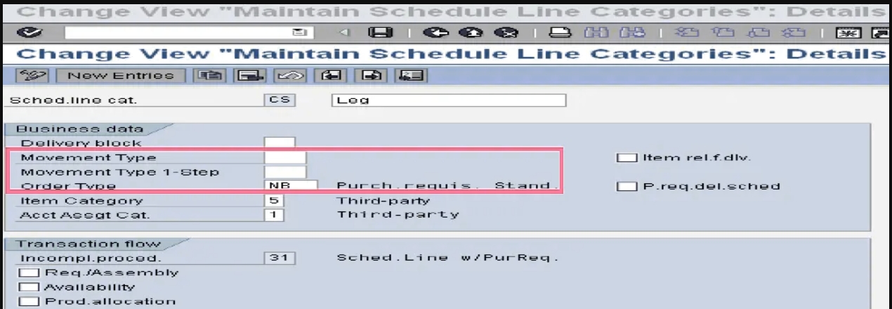 Third Party Sales –Schedule Line Category
